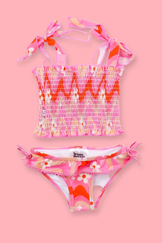 GROOVY FLORAL DREAM TANKINI TWO PIECE SWIM SUIT