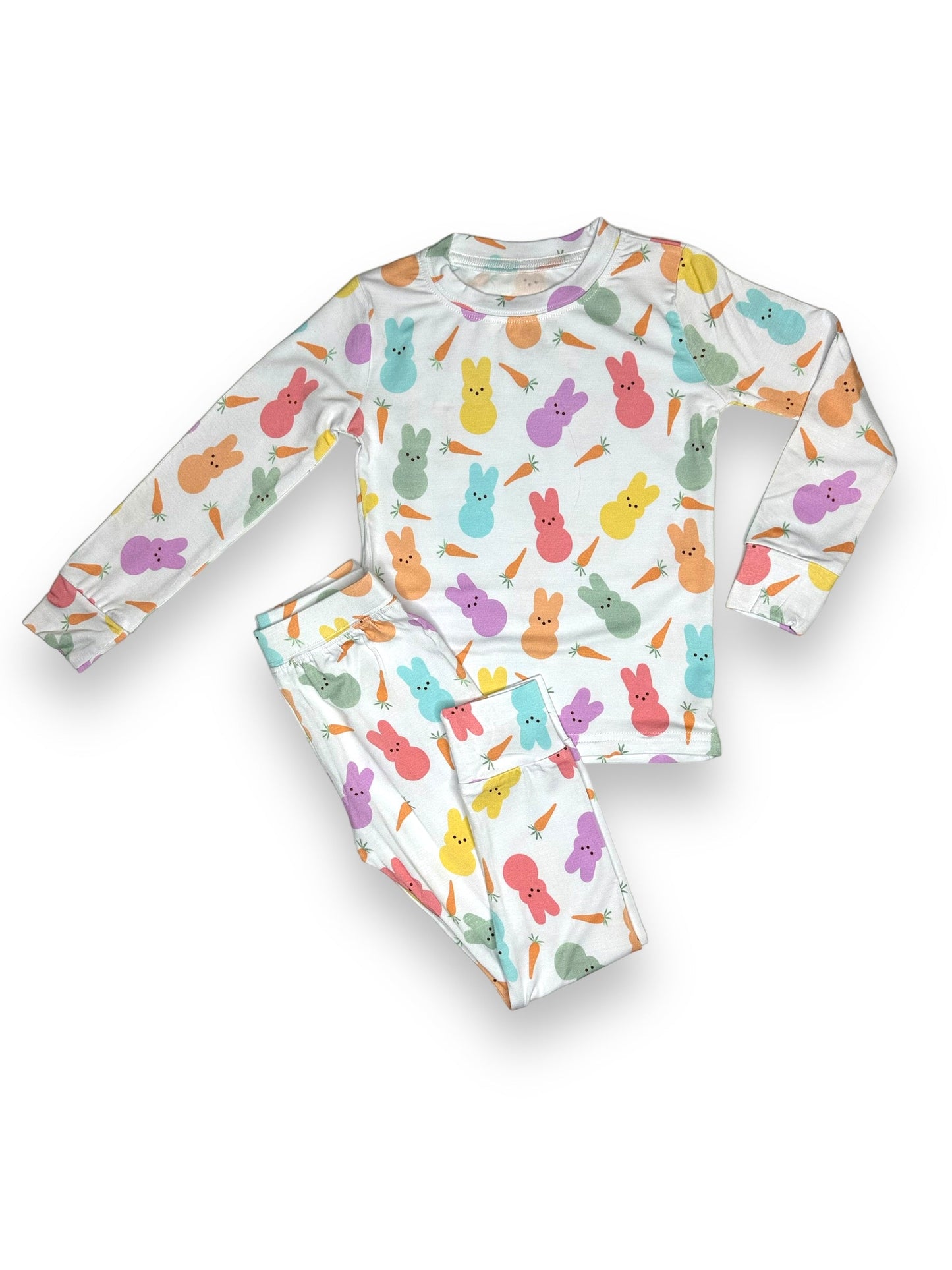 Bamboo Adult Two Piece Pajama Set, Bunny Easter