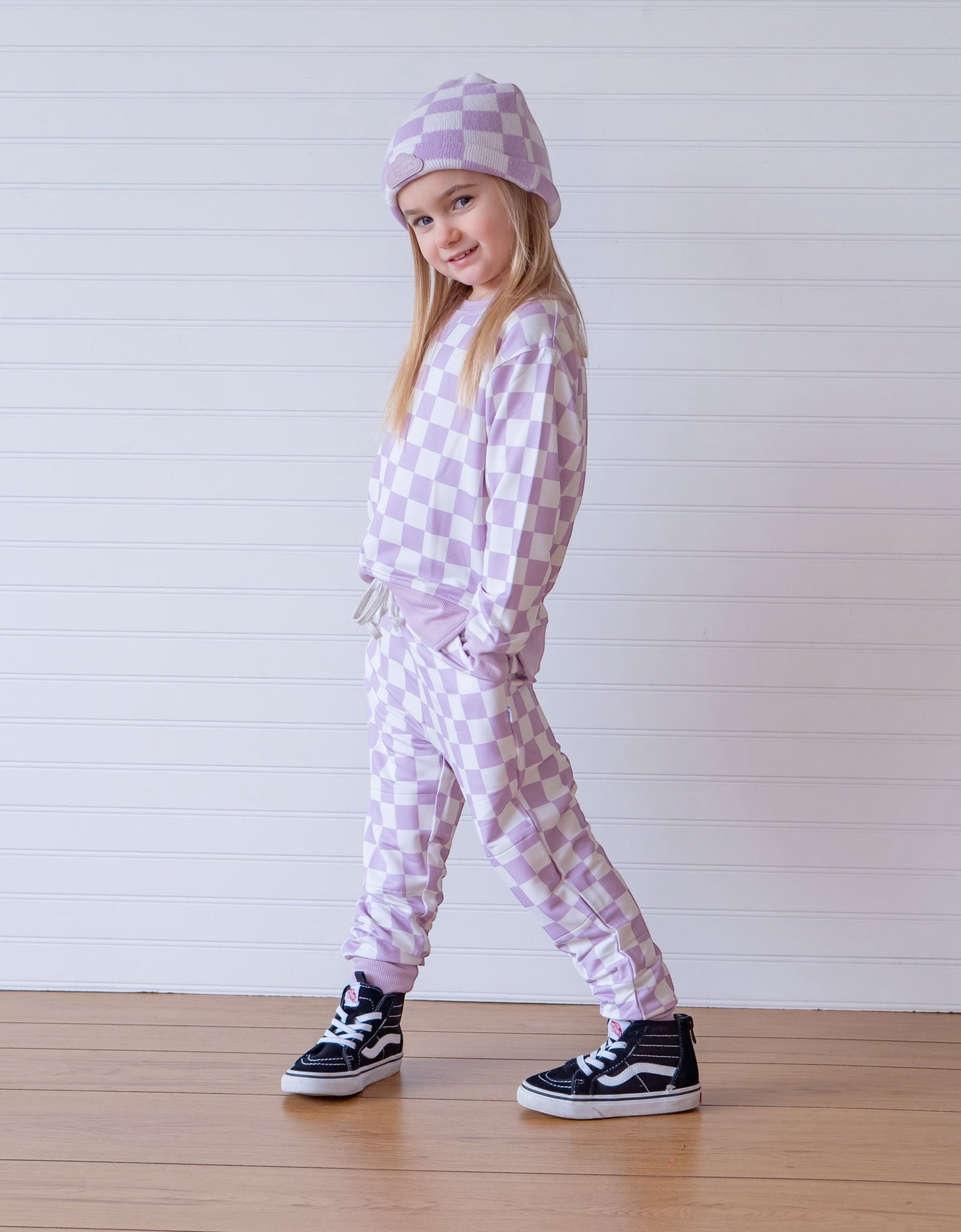 PERIWINKLE CHECKERS DREAM JOGGER