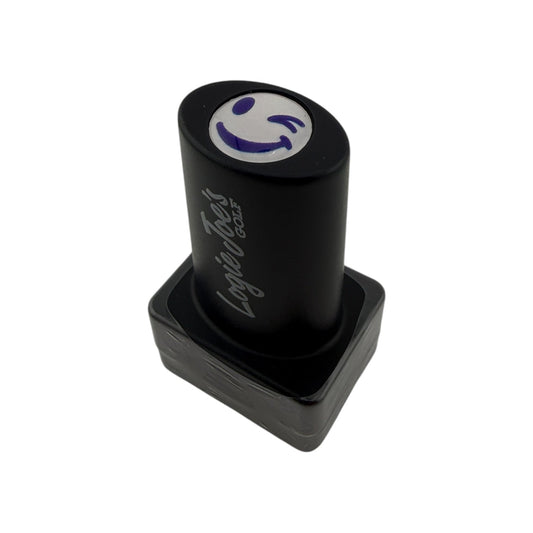 Winky Face Golf Ball Stamp | Quick-Dry Ink Stamper | Easy Ball Identification | Fun Golf Gift