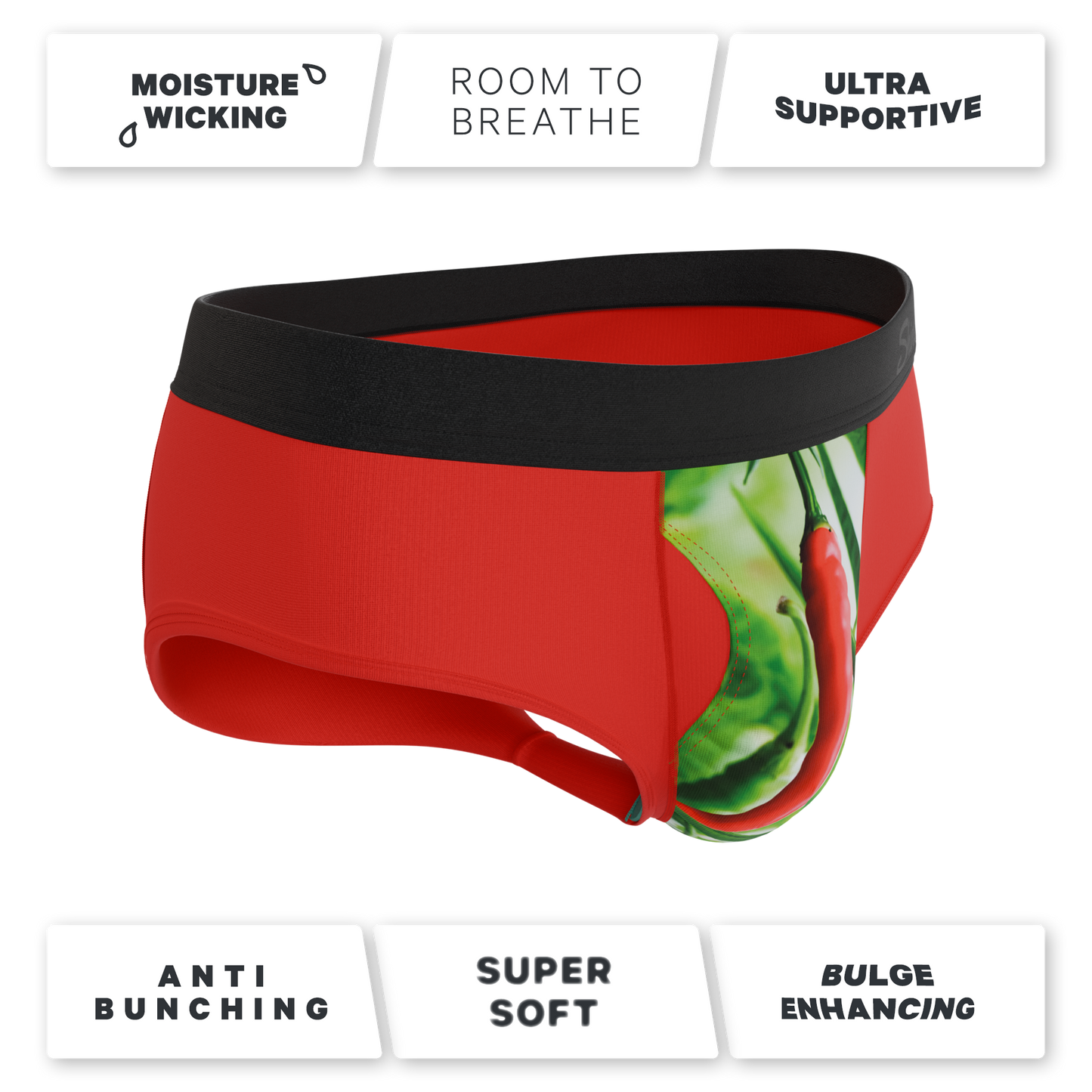 The Picante | Chili Pepper Ball Hammock® Pouch Underwear Briefs