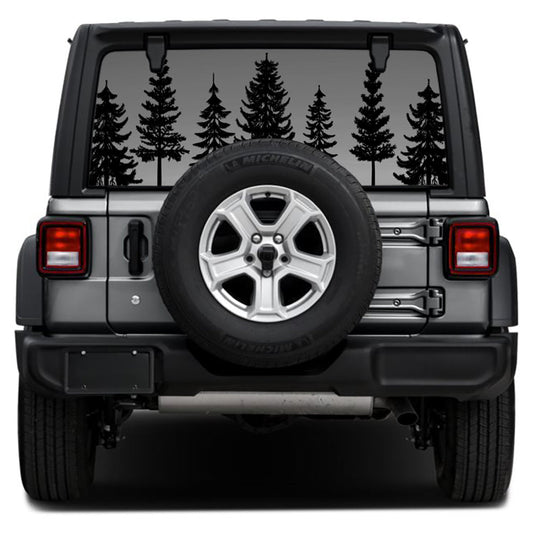 Pine Tree Sky Rear Window Decal