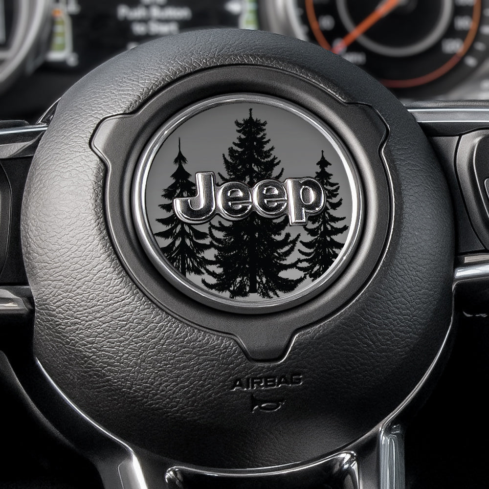 Pine Tree Sky Steering Wheel Decal