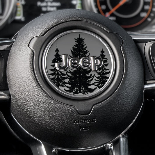 Pine Tree Sky Steering Wheel Decal