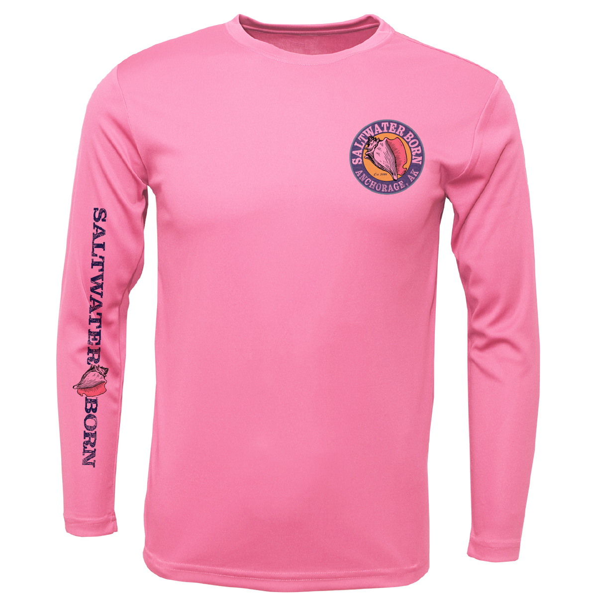 Anchorage, AK Angler Men's Long Sleeve UPF 50+ Dry-Fit Shirt