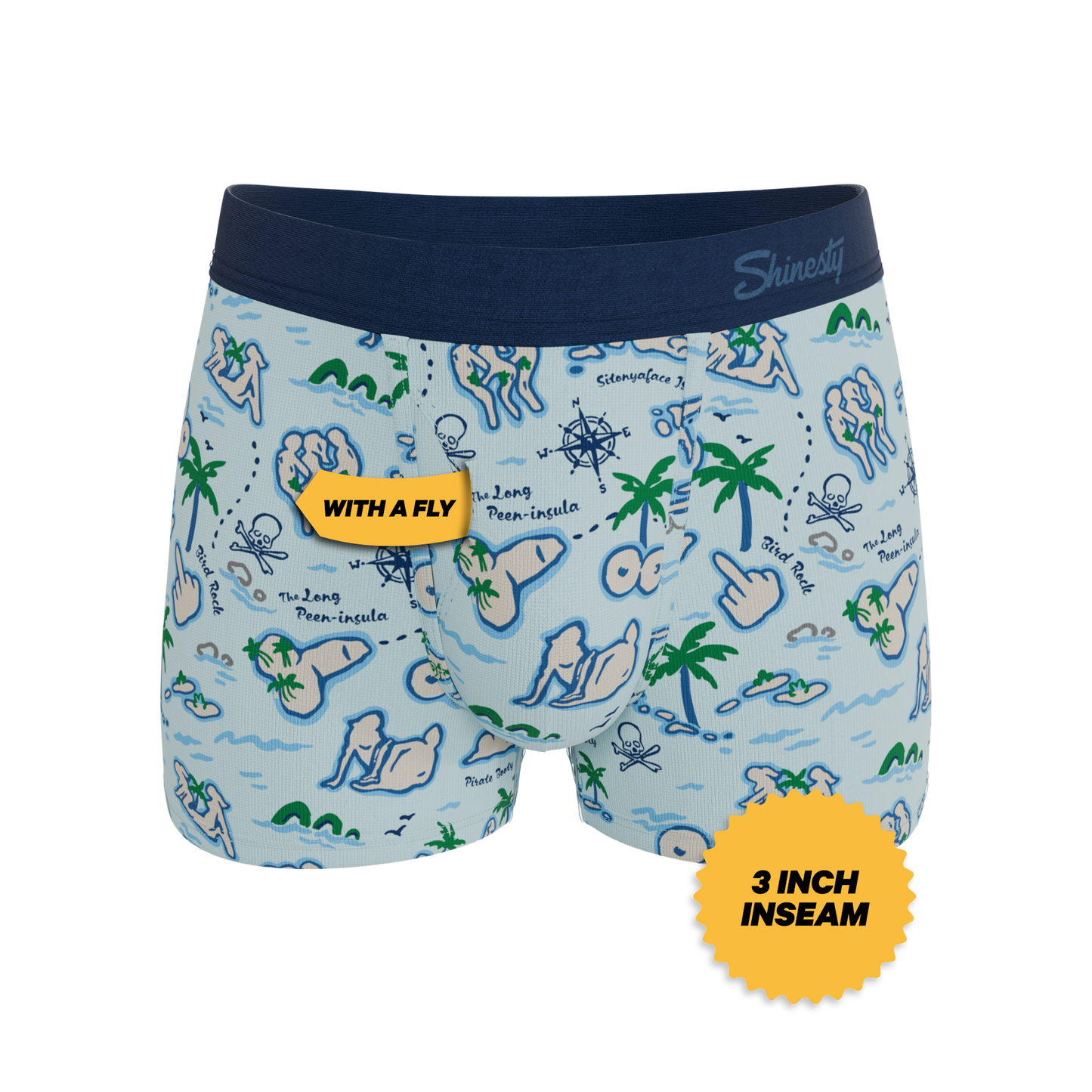 The Pirate's Booty | Naughty Map Ball Hammock® Pouch Trunks Underwear