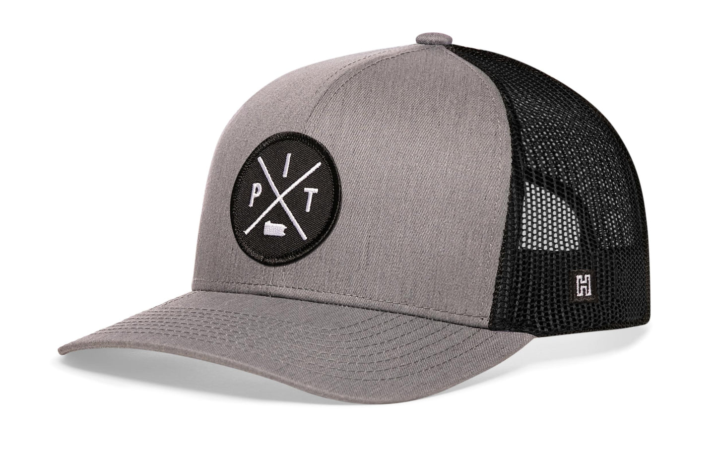 Pittsburgh Trucker Hat  |  Gray-Black PIT X Snapback