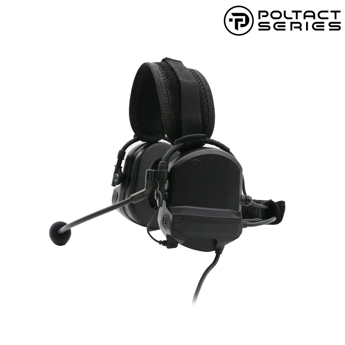Tactical Radio Headset(Behind-The-Neck) w/ Active Hearing Protection - Neckband Headset Only - Compatible w/ Peltor, TCI, TEA