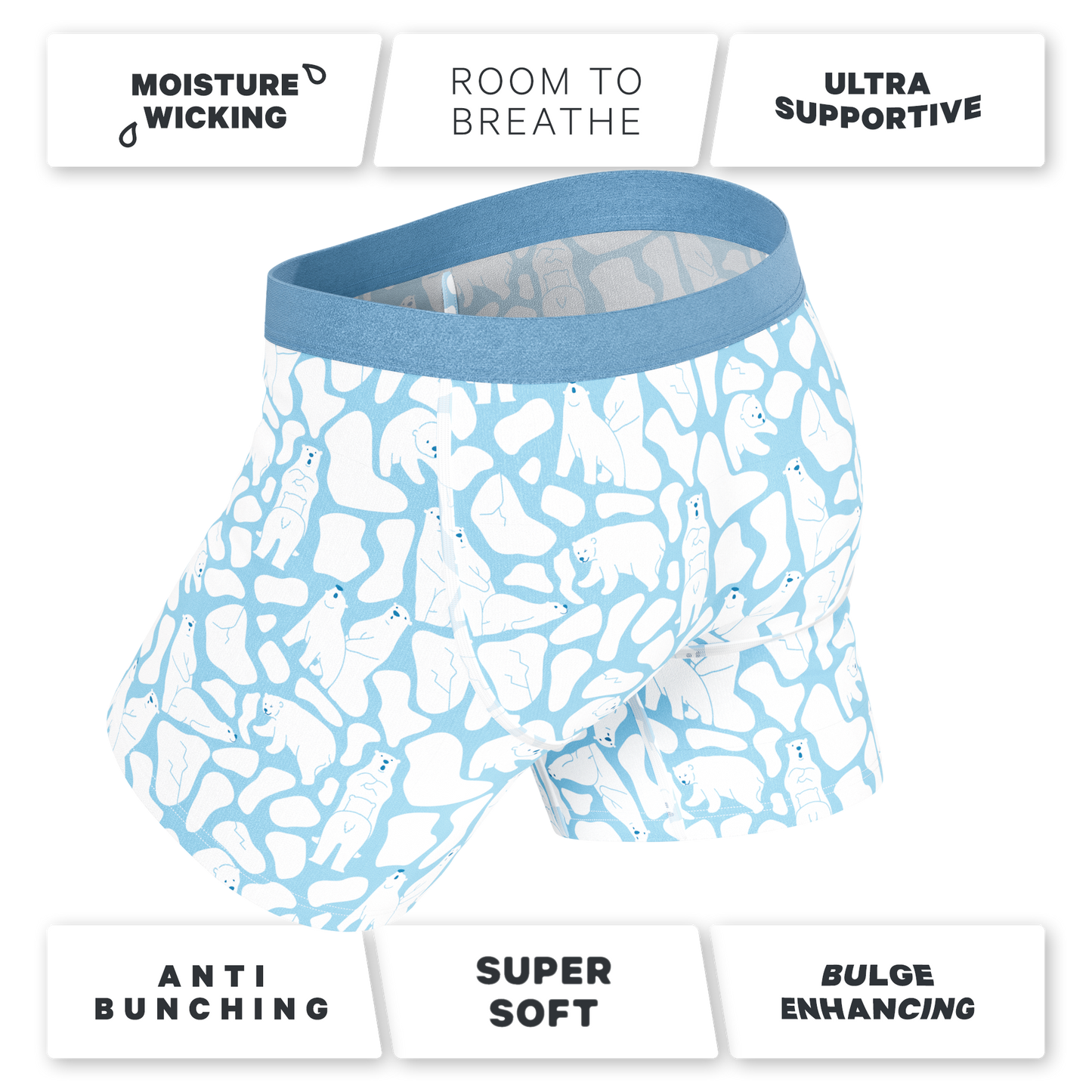 The Polar Polka | Polar Bear Scene Ball Hammock® Pouch Underwear