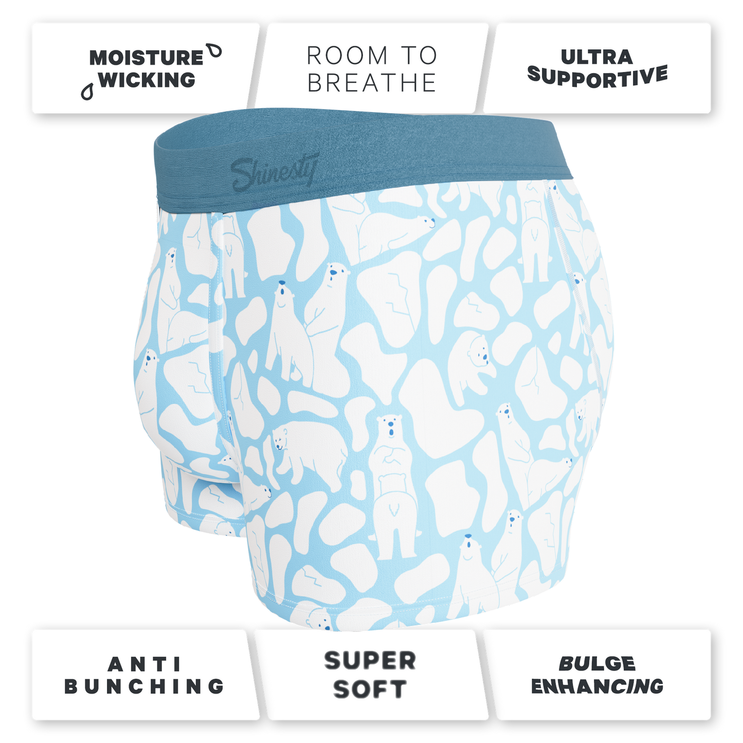 The Polar Polka | Polar Bear Scene Ball Hammock® Pouch Trunks Underwear