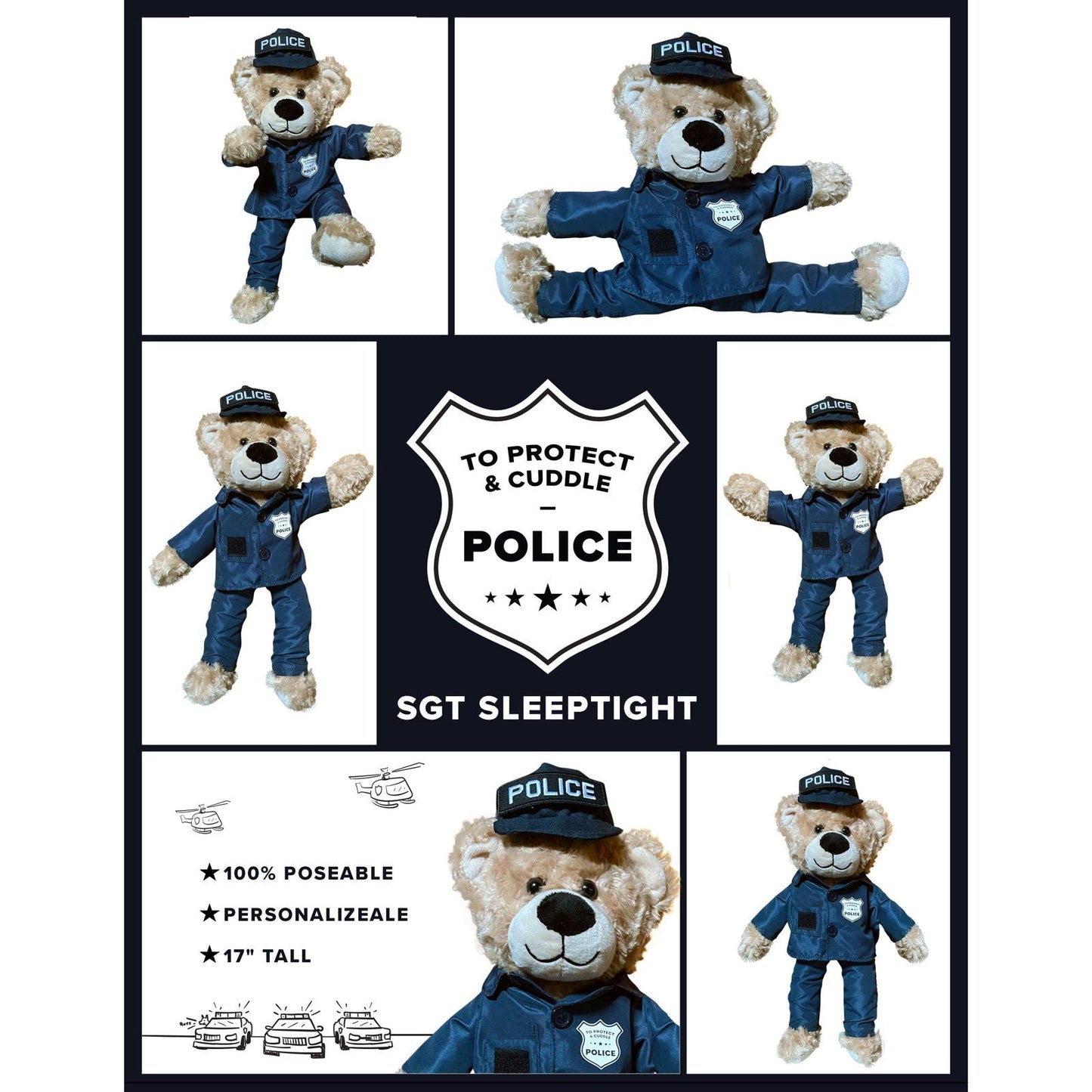 Police Teddy Bear Tacticuddle Bundle