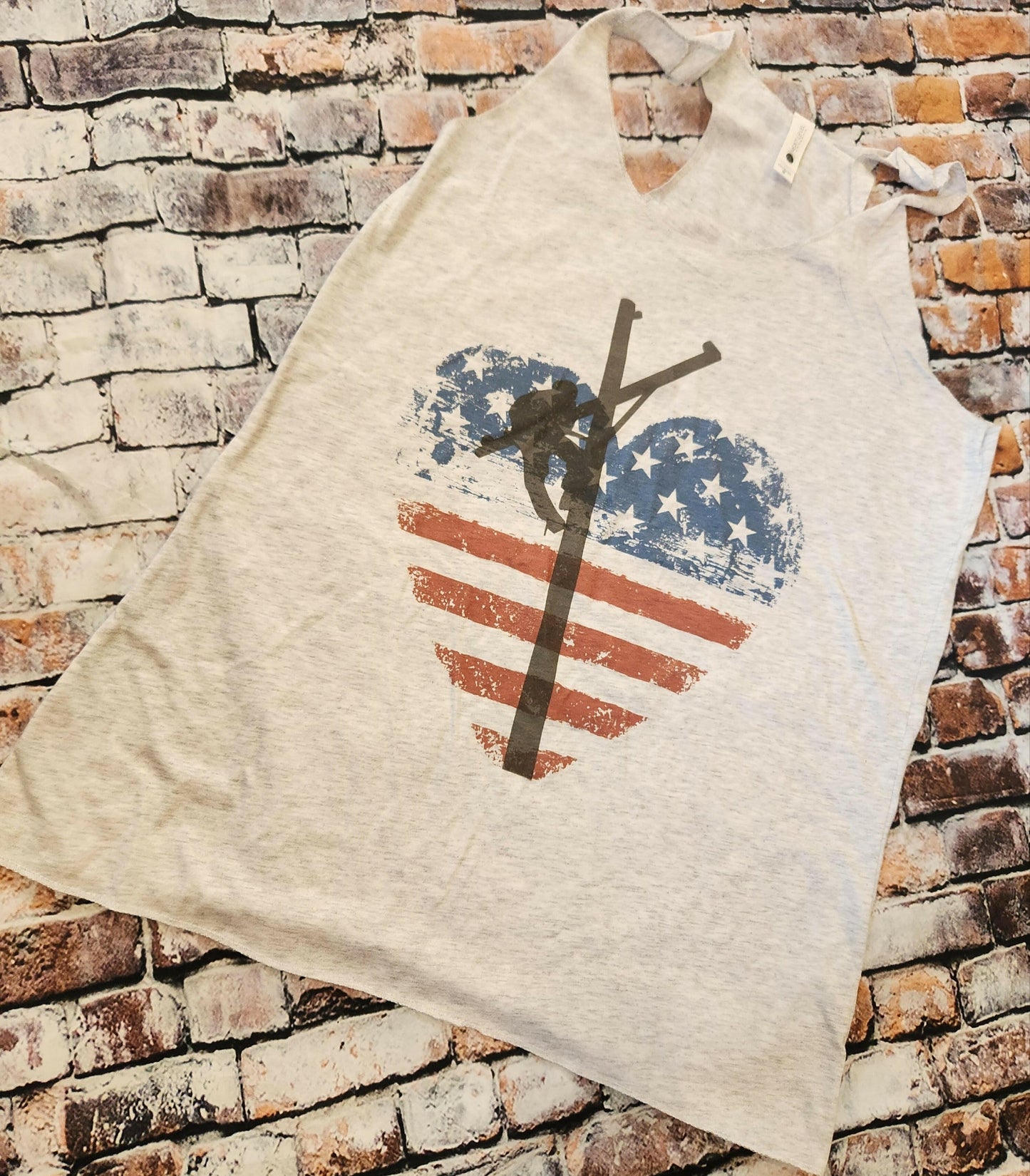 Womens Heart Flag Tank W009