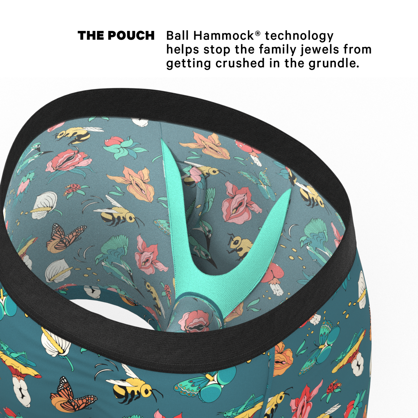 The Pollination Station | Birds and Bees Ball Hammock® Pouch Underwear With Fly