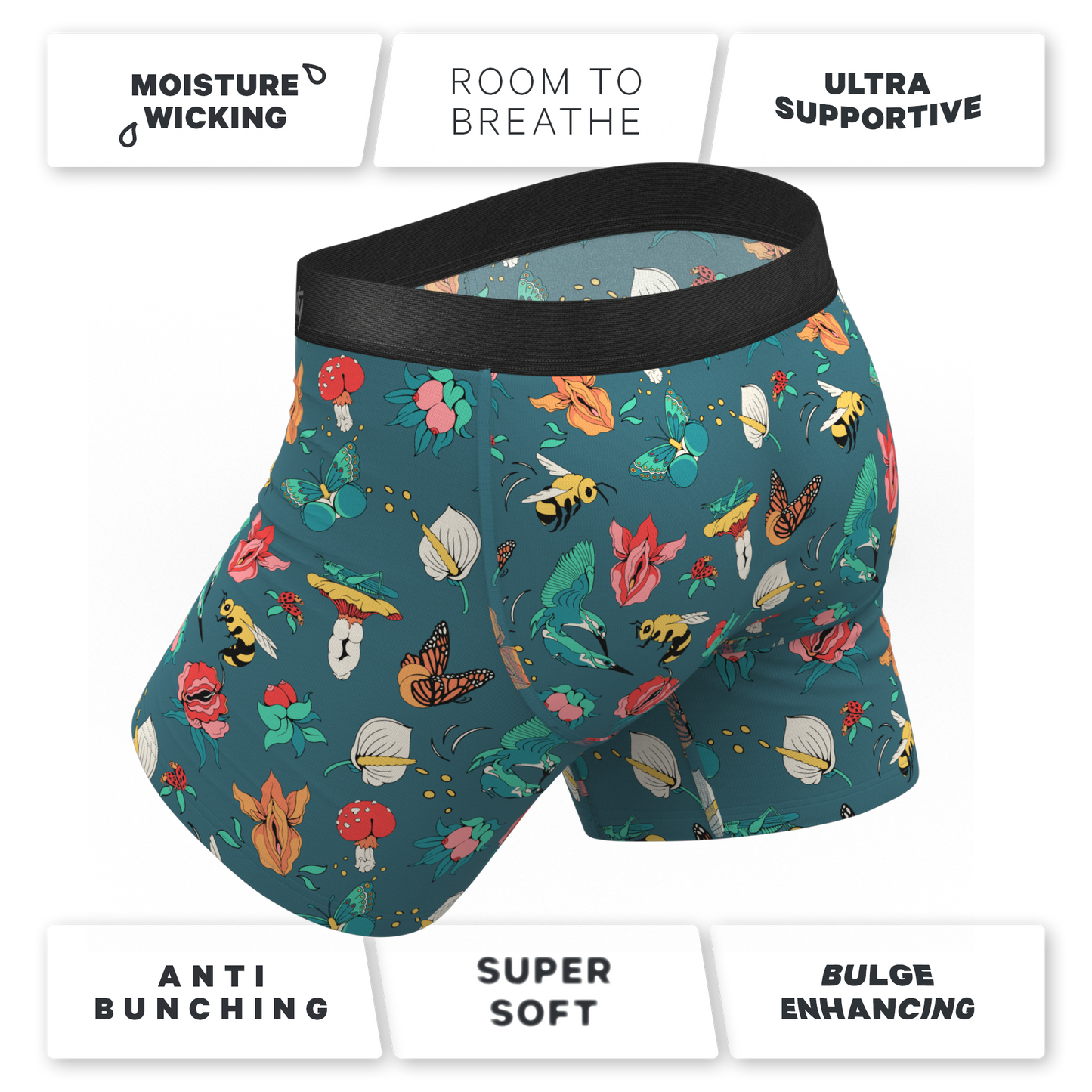 The Pollination Station | Birds and Bees Ball Hammock® Pouch Underwear With Fly