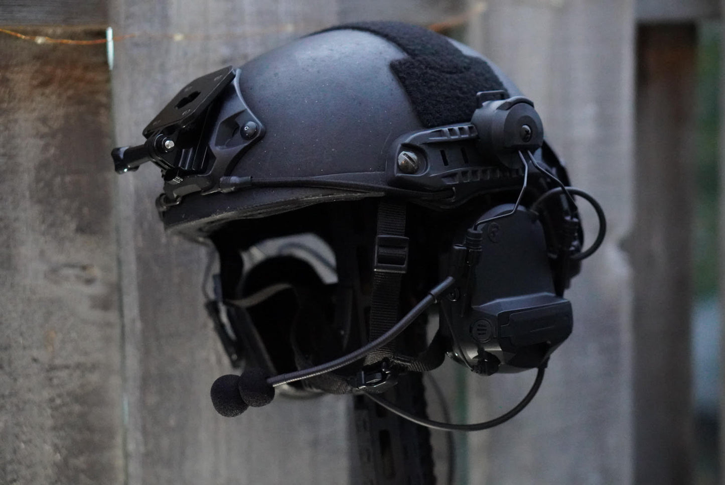 PolTact V1 Tactical Comms Headset w/ Active Hearing Protection & Quick Disconnect (Hirose) Adapter - EF Johnson VP5000 VP6000 VP8000 Series