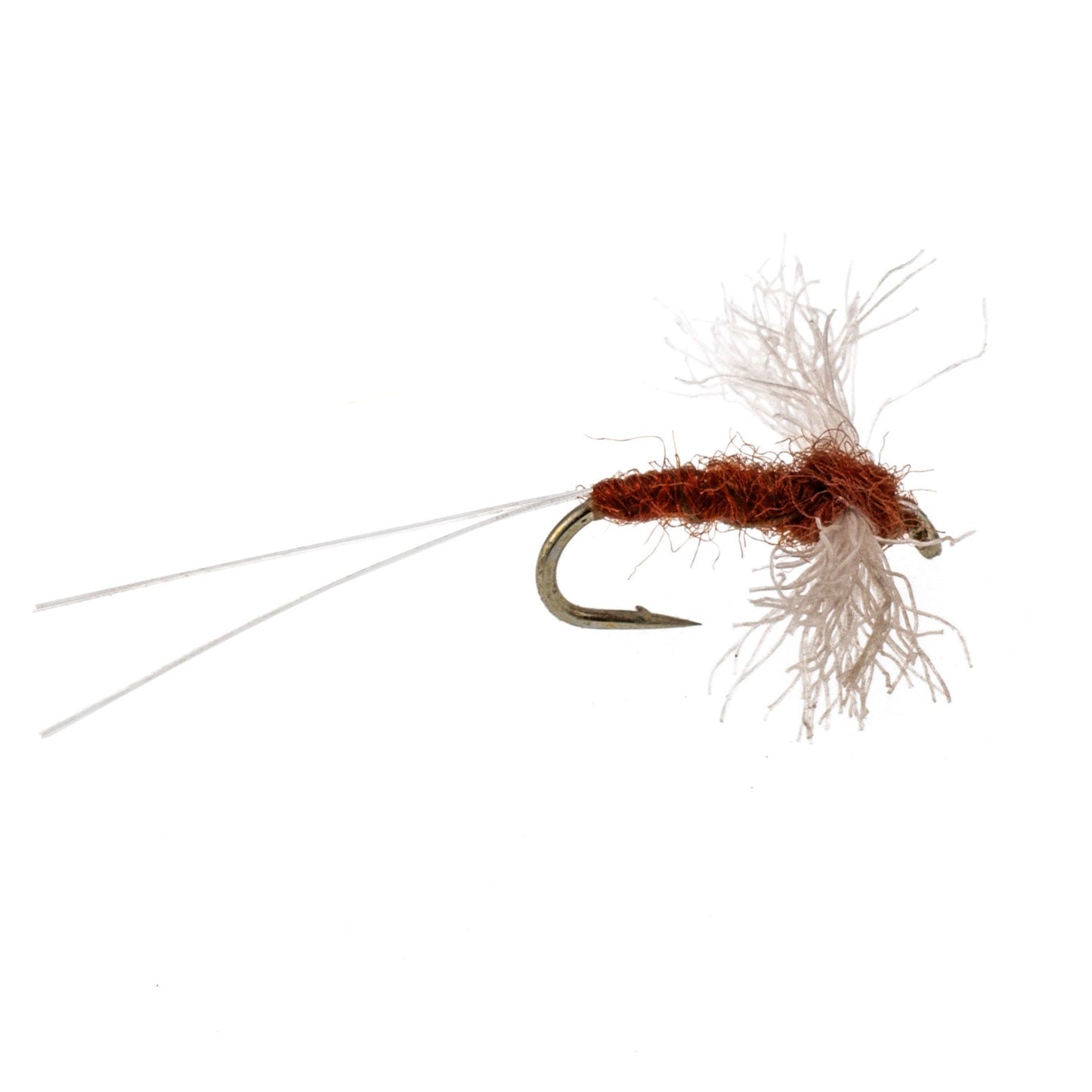 Poly Wing Rusty Spinner Mayfly 6 Flies Hook Size 20