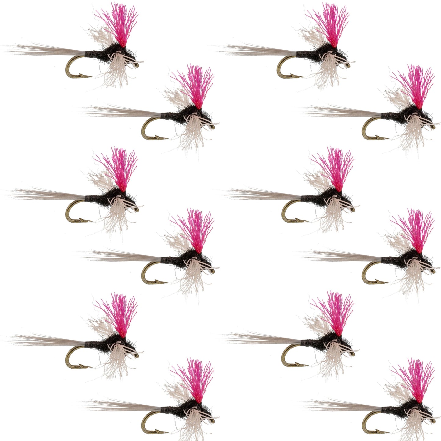 Trico Spinner High Visibility Pink Post 12 Flies Hook Size 20