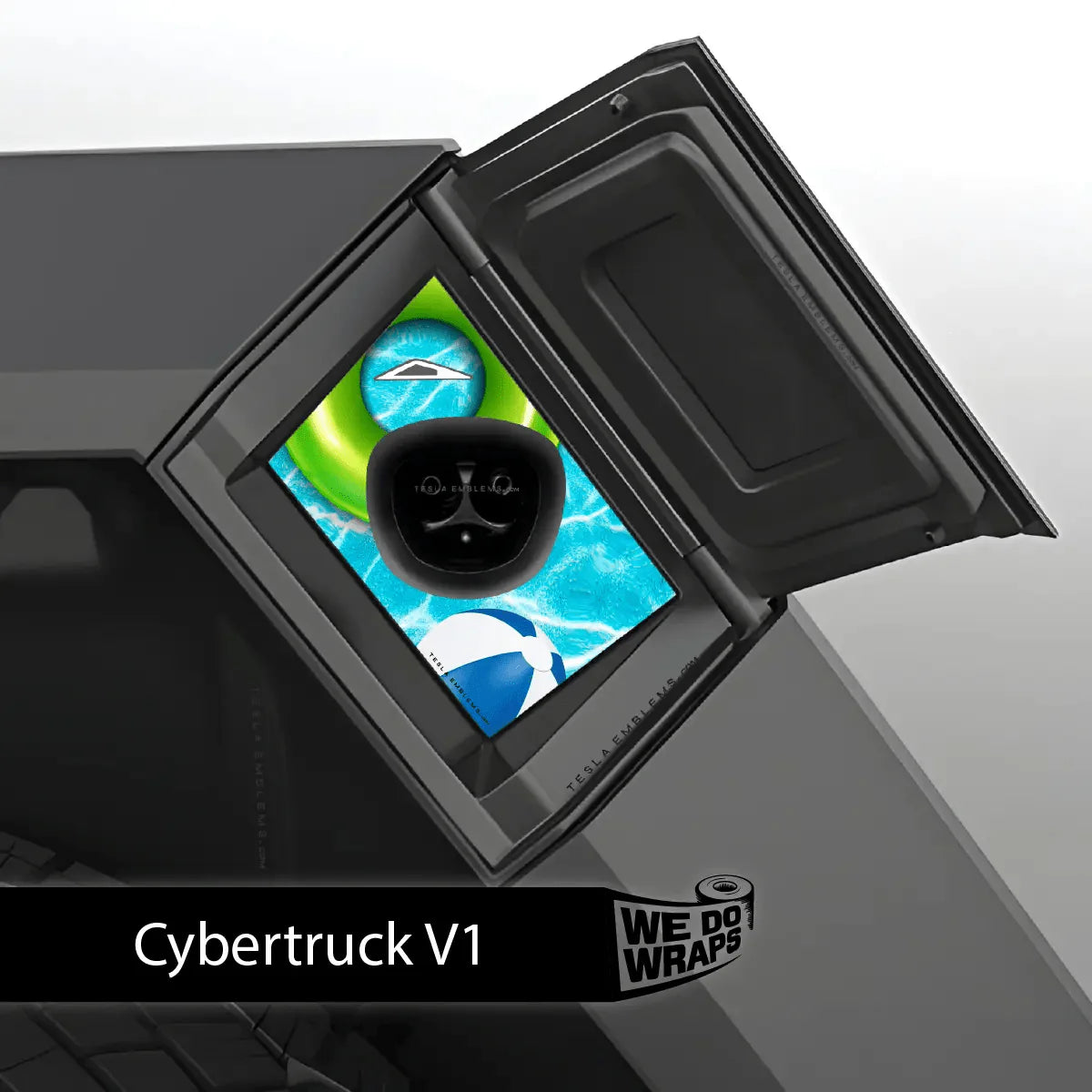 Pool Party Tesla Charge Port Wrap | Cybertruck