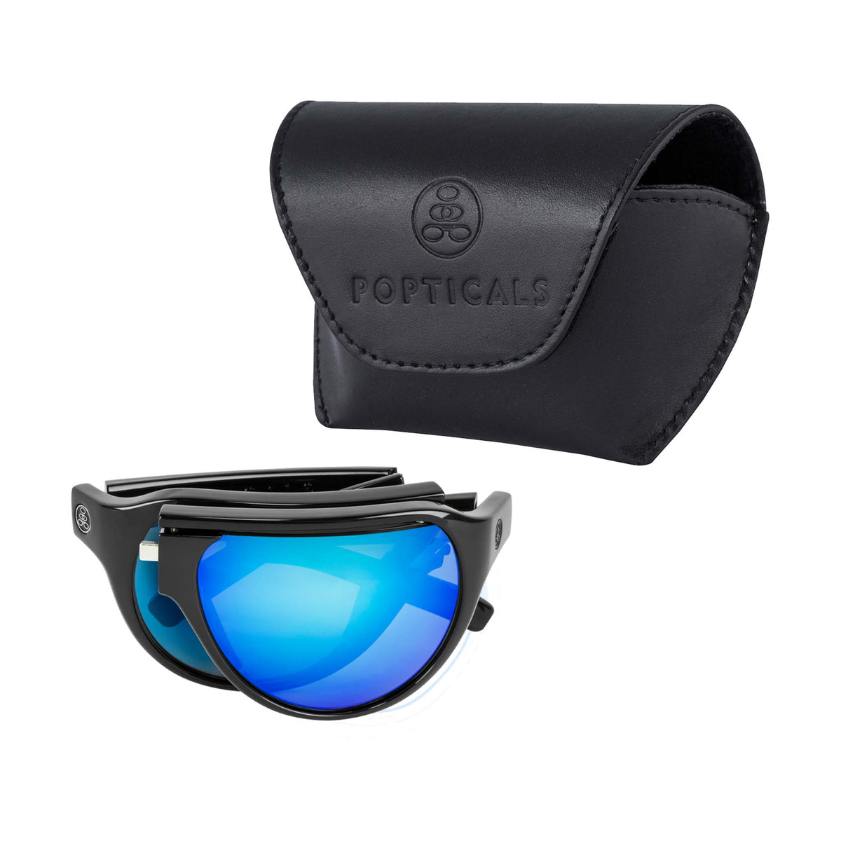 POPAIR Aviators | Gloss Black | Gray/Blue Mirror | Popticals