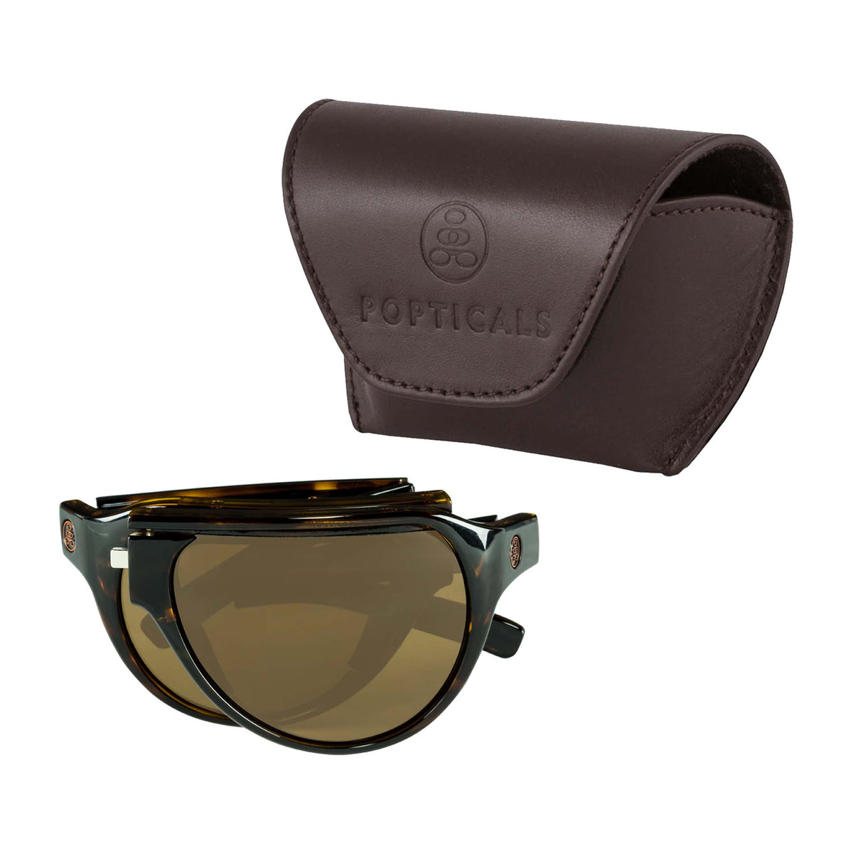 POPAIR Aviators | Gloss Tortoise | Polarized Brown | Popticals