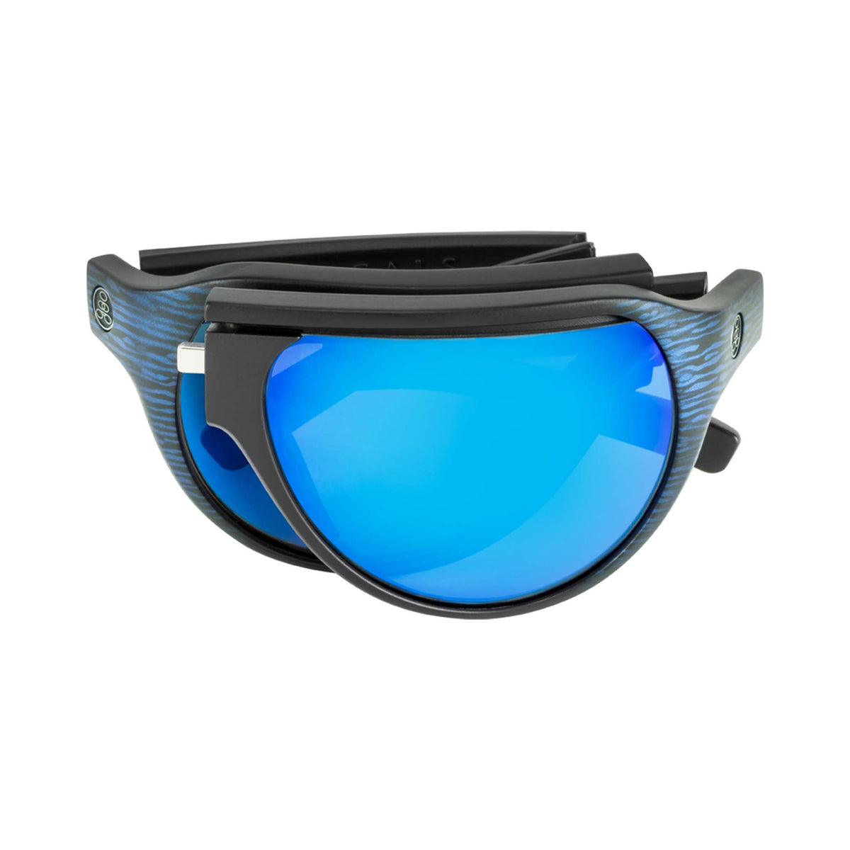 POPAIR Aviators | Matte Blue/Black Wood Grain | Gray/Blue Mirror | Popticals
