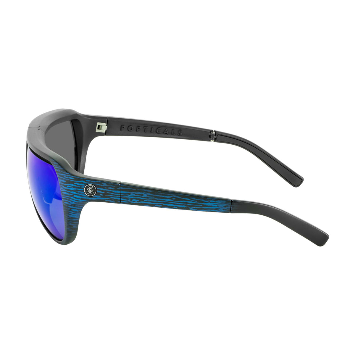 POPAIR Aviators | Matte Blue/Black Wood Grain | Gray/Blue Mirror | Popticals