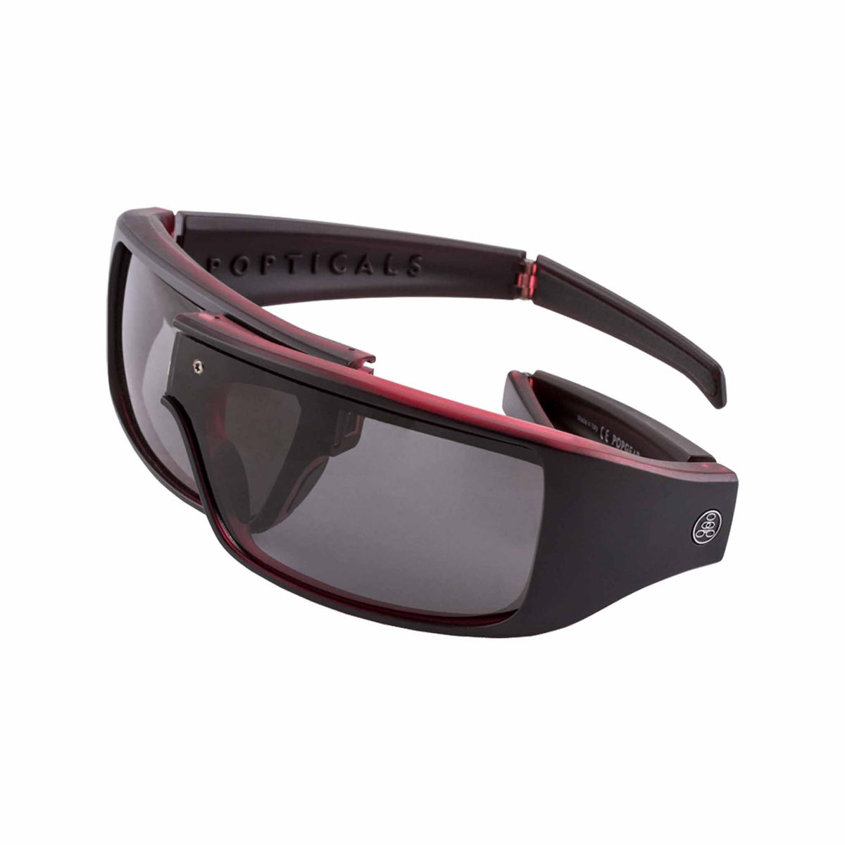 POPGEAR | Matte Red/Black Crystal | Polarized Gray | Popticals
