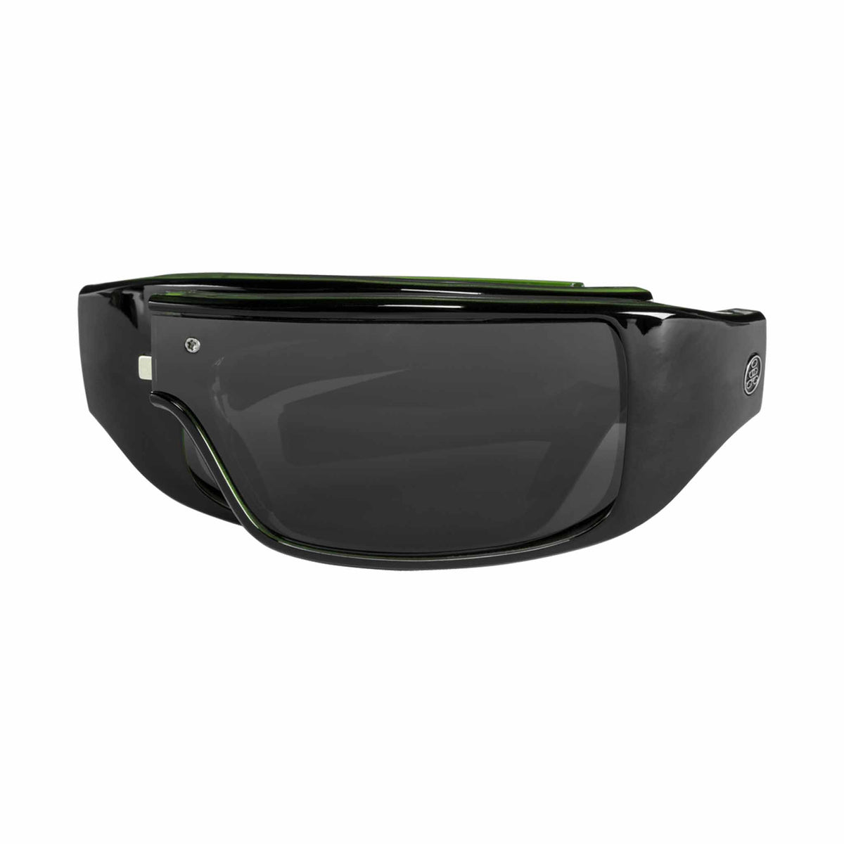 POPGEAR | Gloss Black/Green Crystal | Polarized Gray | Popticals
