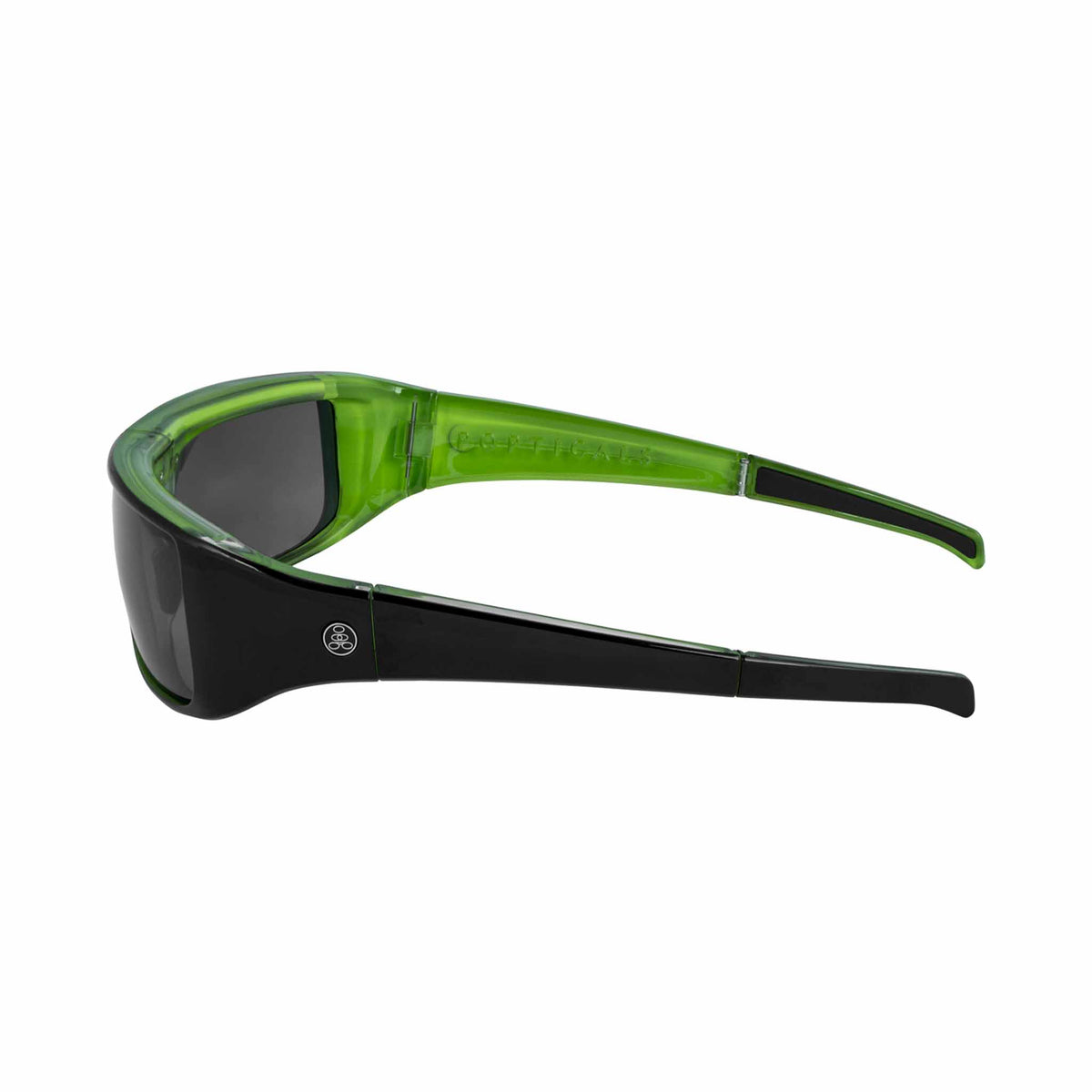 POPGEAR | Gloss Black/Green Crystal | Polarized Gray | Popticals
