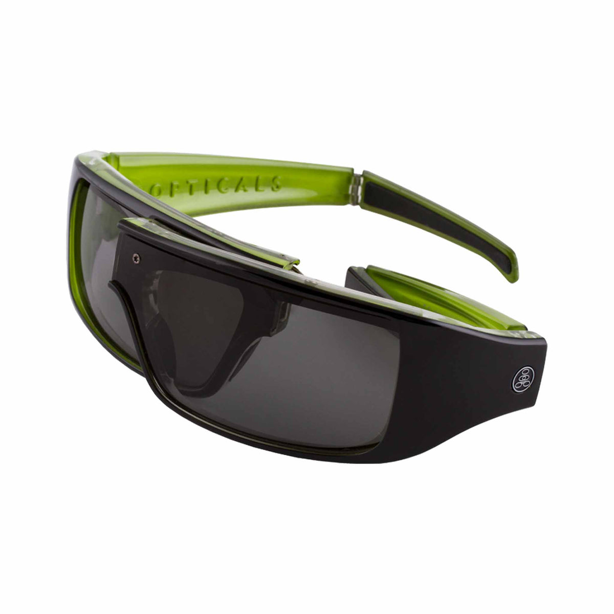 POPGEAR | Gloss Black/Green Crystal | Polarized Gray | Popticals