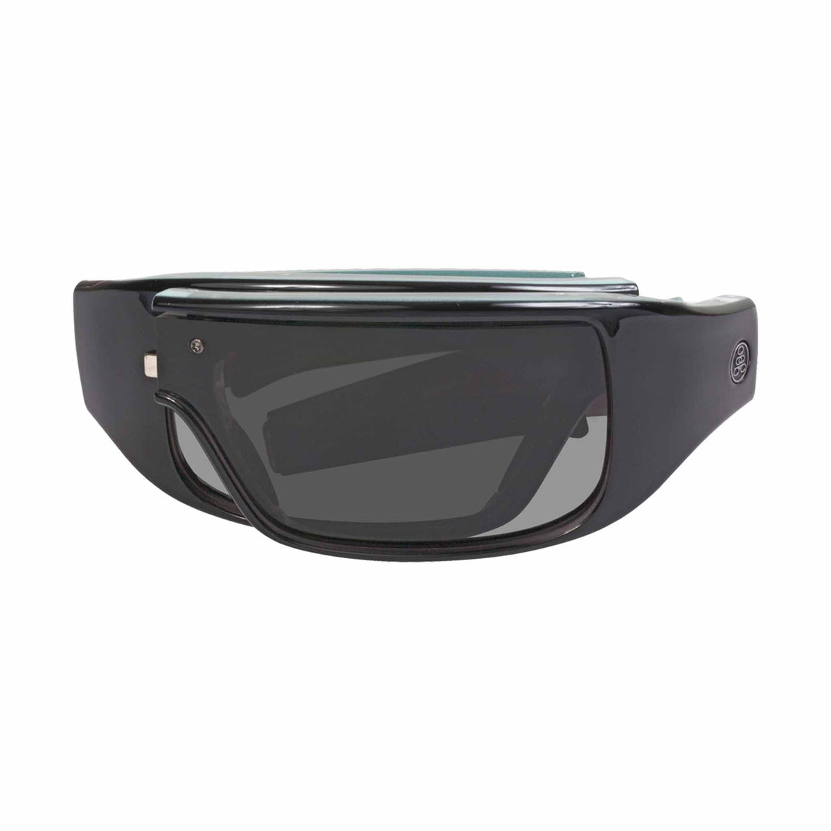 POPGEAR | Small Gloss Black/Blue Crystal | Polarized Gray | Popticals