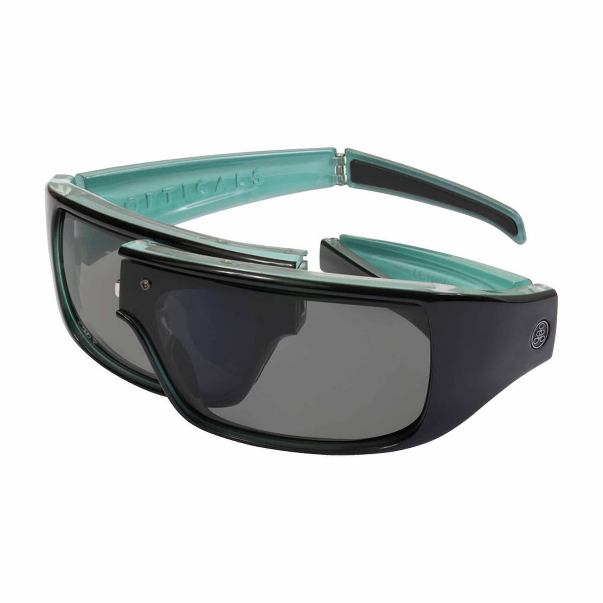 POPGEAR | Small Gloss Black/Blue Crystal | Polarized Gray | Popticals
