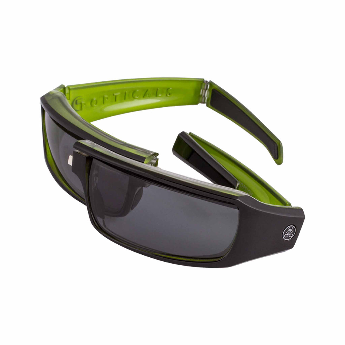 POPSIGN | Gloss Black/Green Crystal | Polarized Gray | Popticals