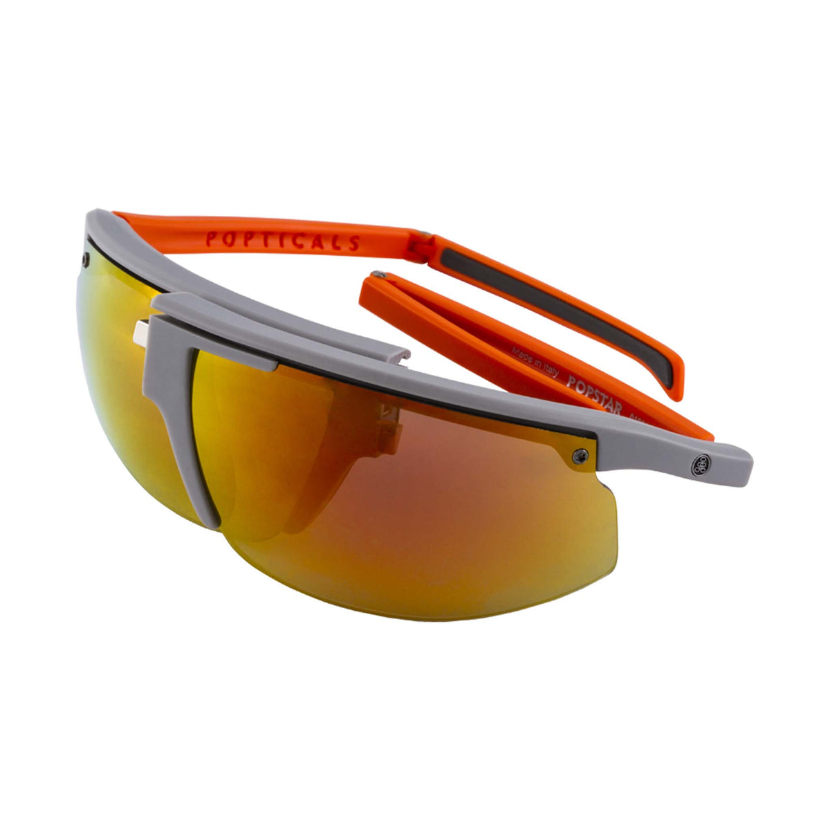 POPSTAR | Matte Gray/Orange | Polarized Gray/Orange Mirror | Popticals