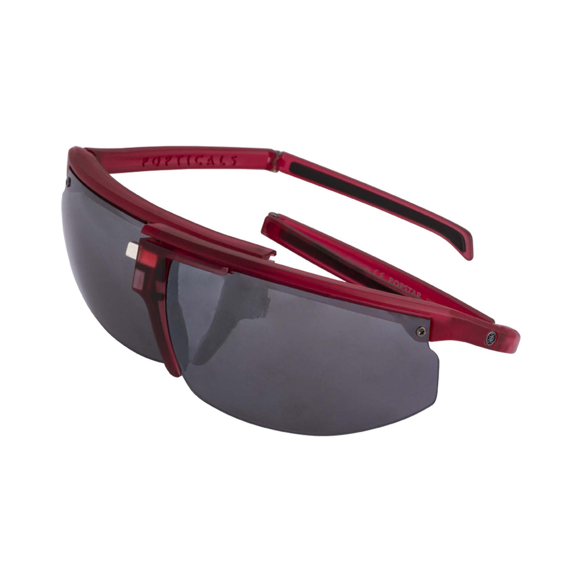 POPSTAR | Matte Red Crystal | Polarized Gray/Silver Mirror | Popticals