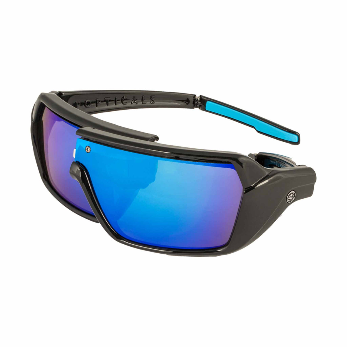 POPSTORM | Gloss Black | Non-Polarized Gray/Blue Mirror | Popticals