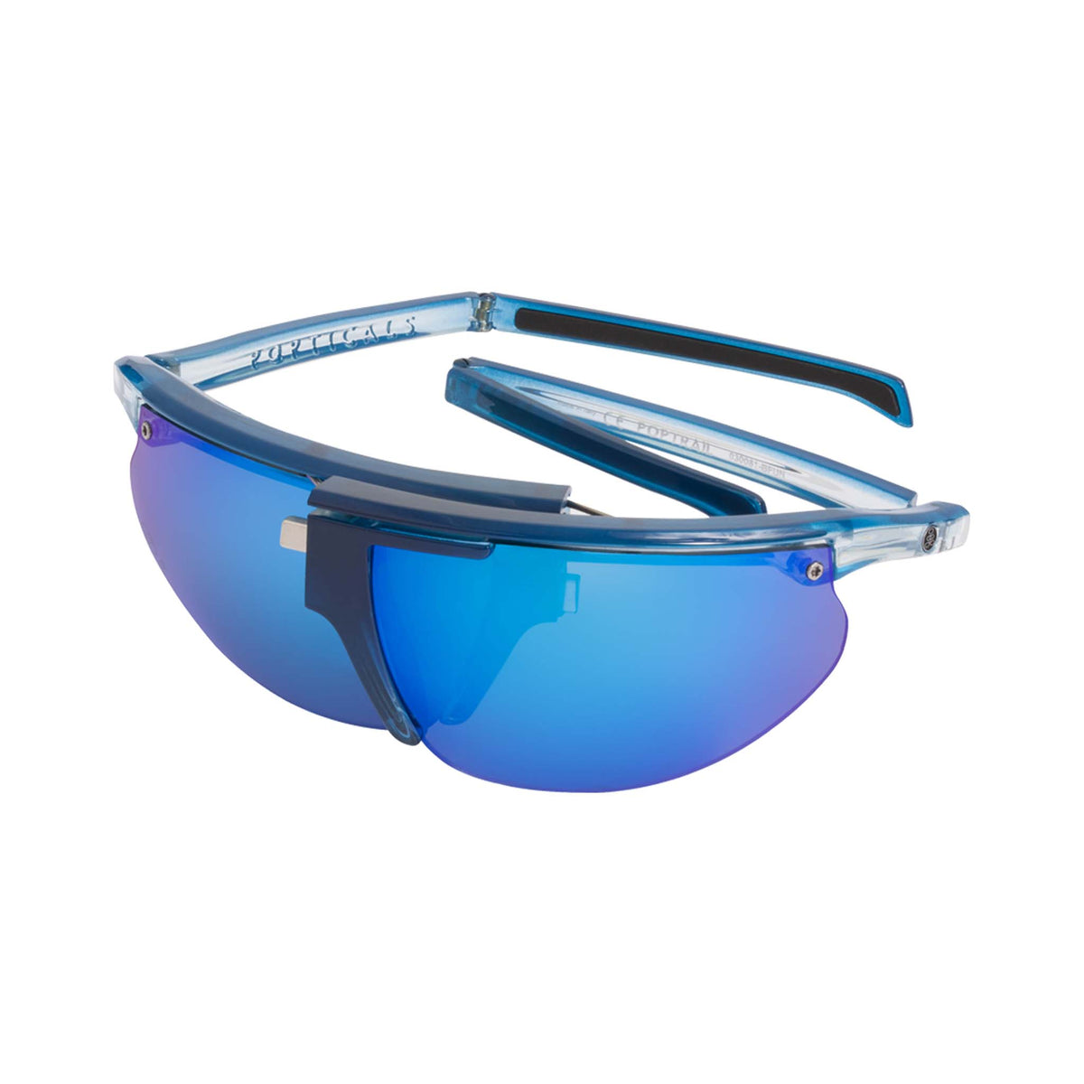 POPTRAIL | Small Gloss Blue/Crystal | Polarized Gray/Blue Mirror | Popticals