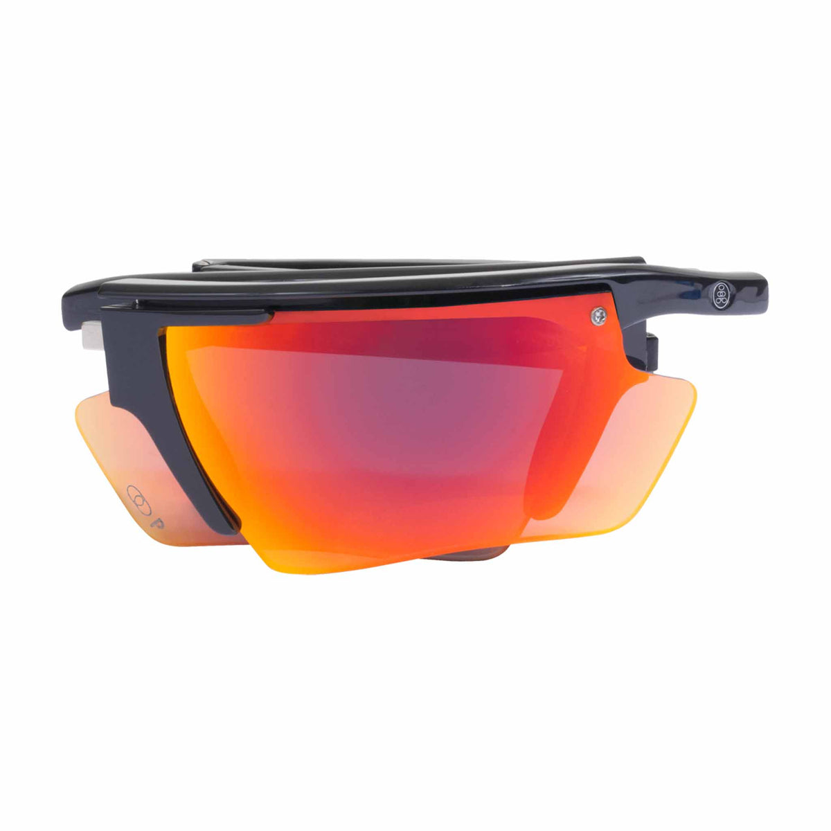 POPEDGE | Small Gloss Black | Polarized Gray/Red Mirror | Popticals