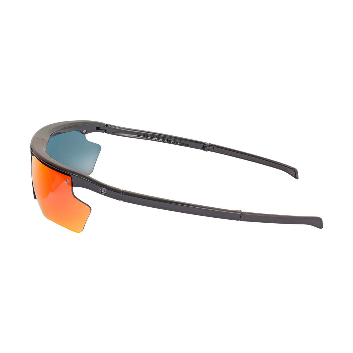 POPEDGE | Small Gloss Black | Polarized Gray/Red Mirror | Popticals