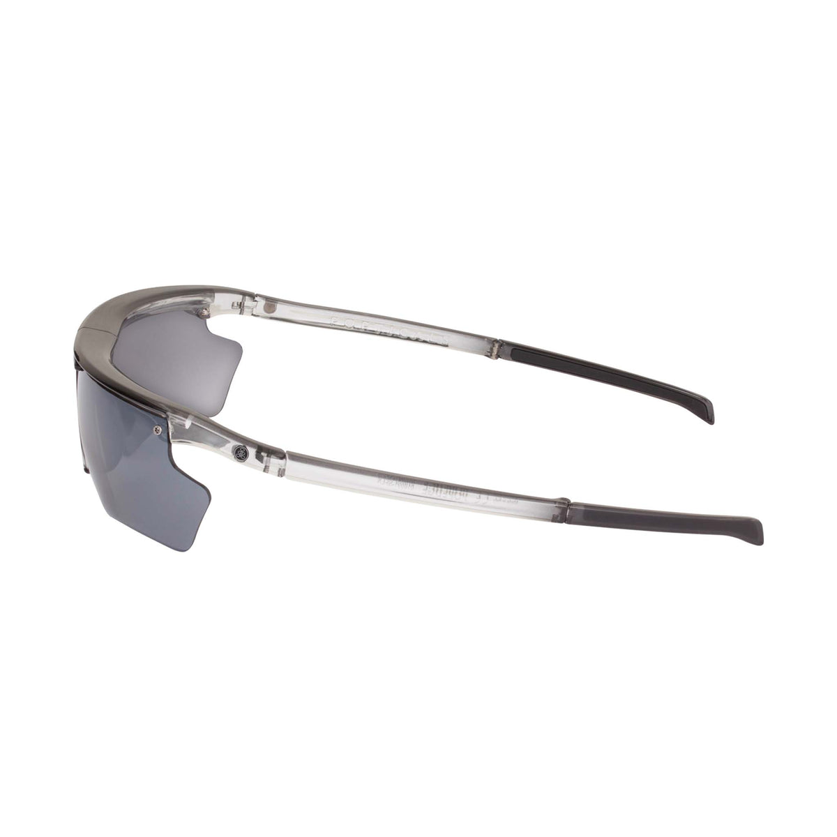 POPEDGE | Small Gloss Smoke/Clear Crystal | Polarized Gray/Silver Mirror | Popticals