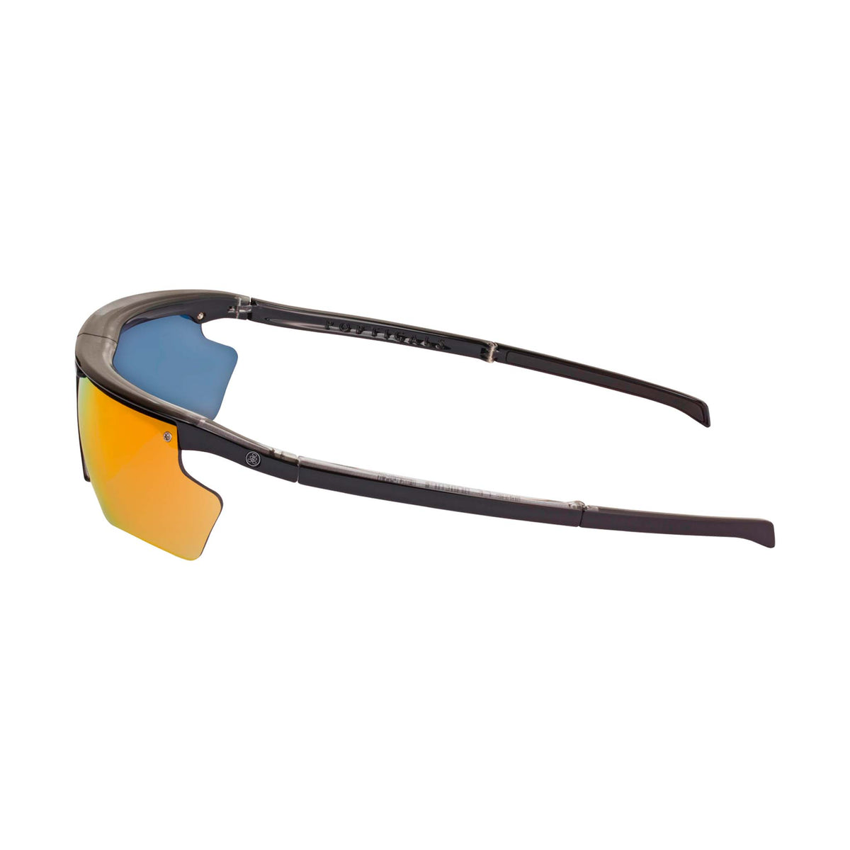 POPEDGE | Small Gloss Black/Crystal | Polarized Gray/Orange Mirror | Popticals