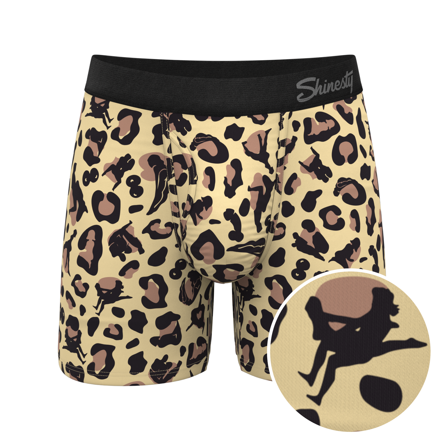 The Primal Passion | Naughty Cheetah Print Ball Hammock® Pouch Underwear With Fly