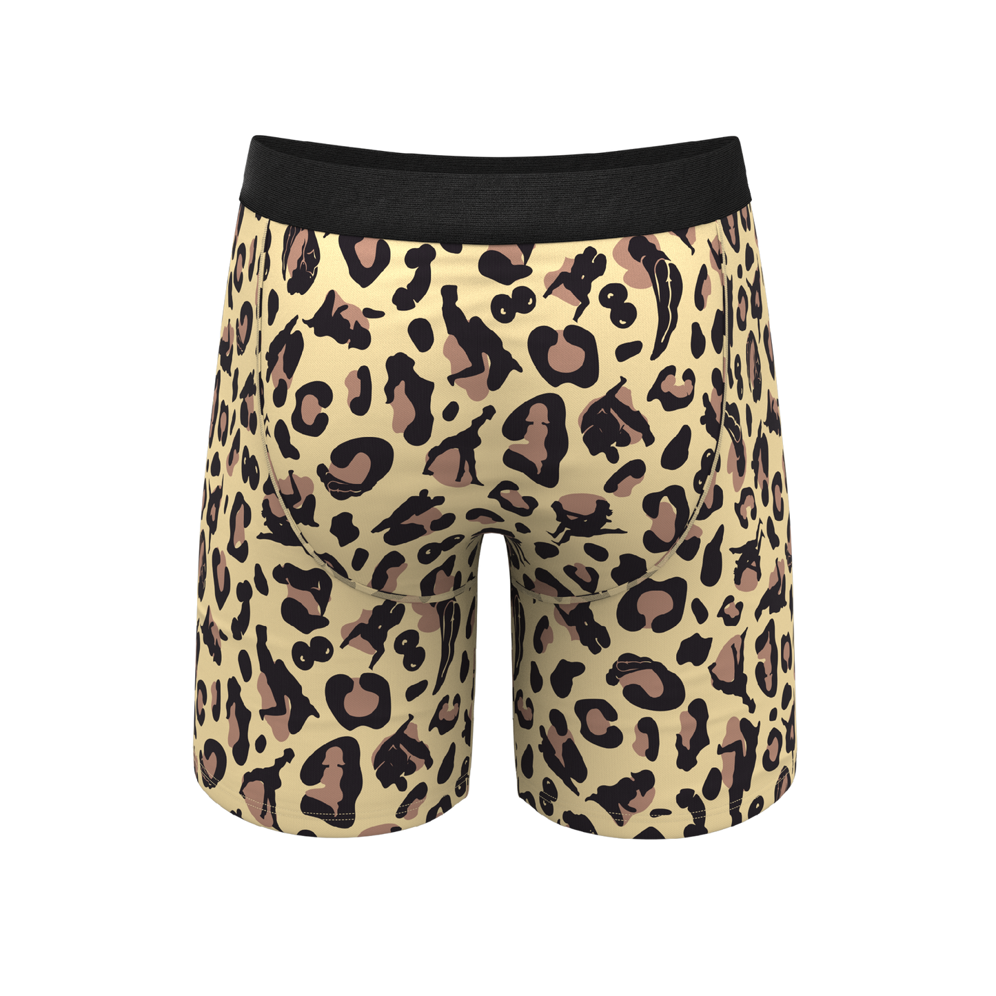 The Primal Passion | Naughty Cheetah Print Long Leg Ball Hammock® Pouch Underwear With Fly