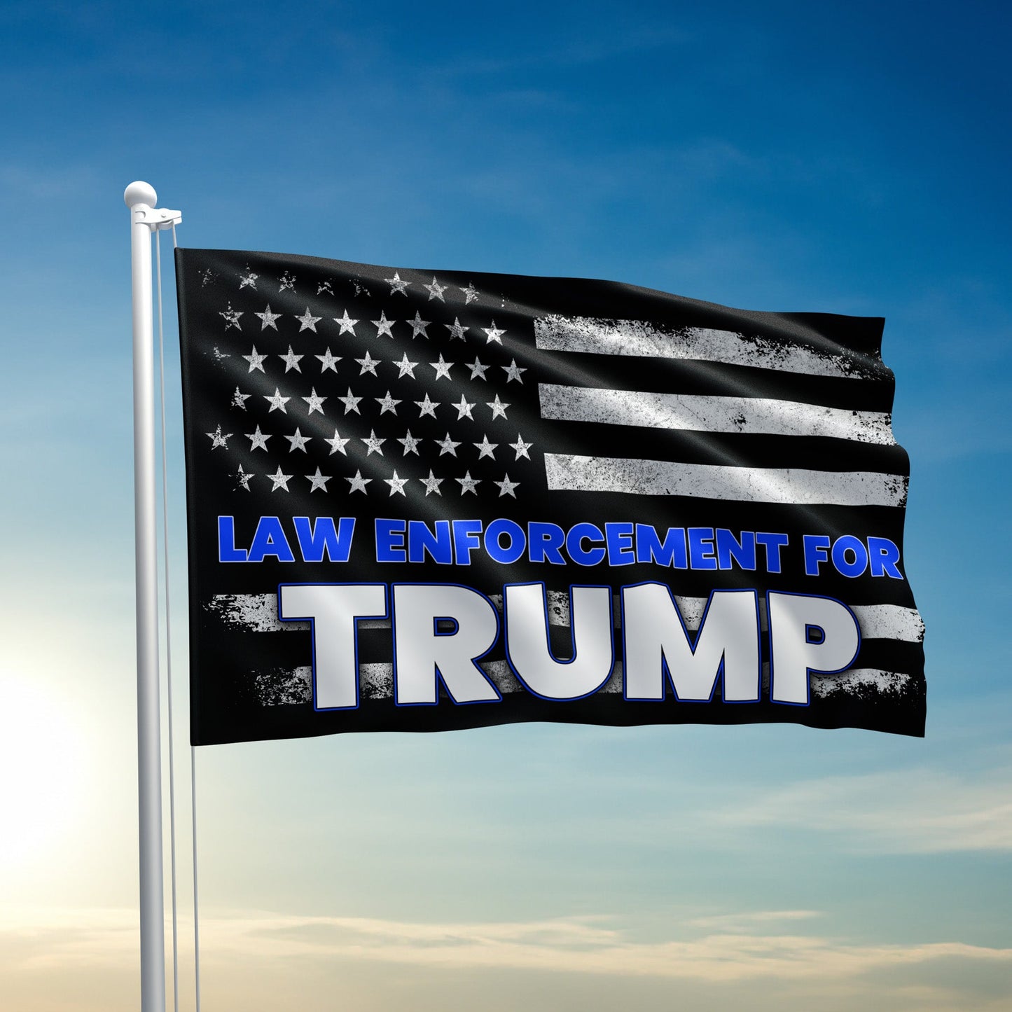 Law Enforcement For Trump Flag