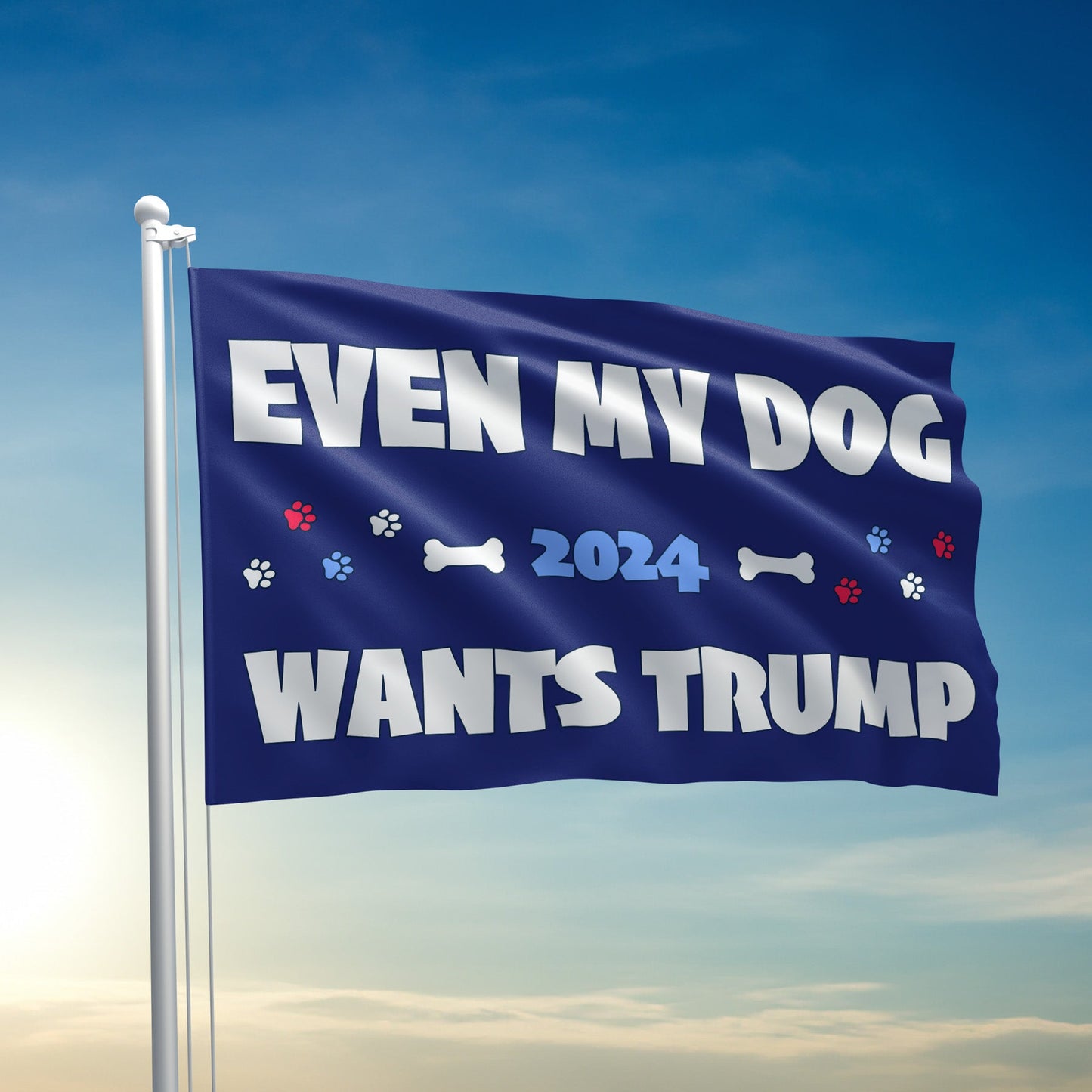 Even My Dog Wants Trump Flag 5615