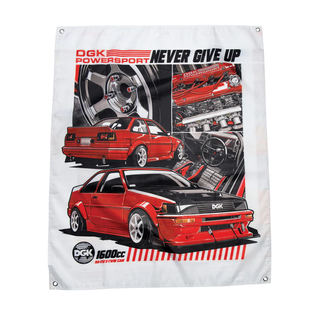 DGK Twin Cam Banner - White