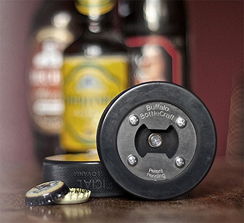 Circle Name & Wedding Party Role, Hockey Puck Bottle Opener