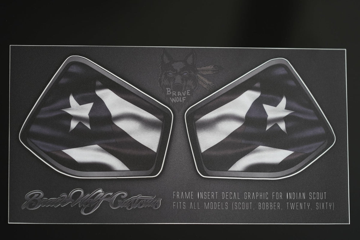 Indian Scout Mid-Frame Insert - Puerto Rico Flag