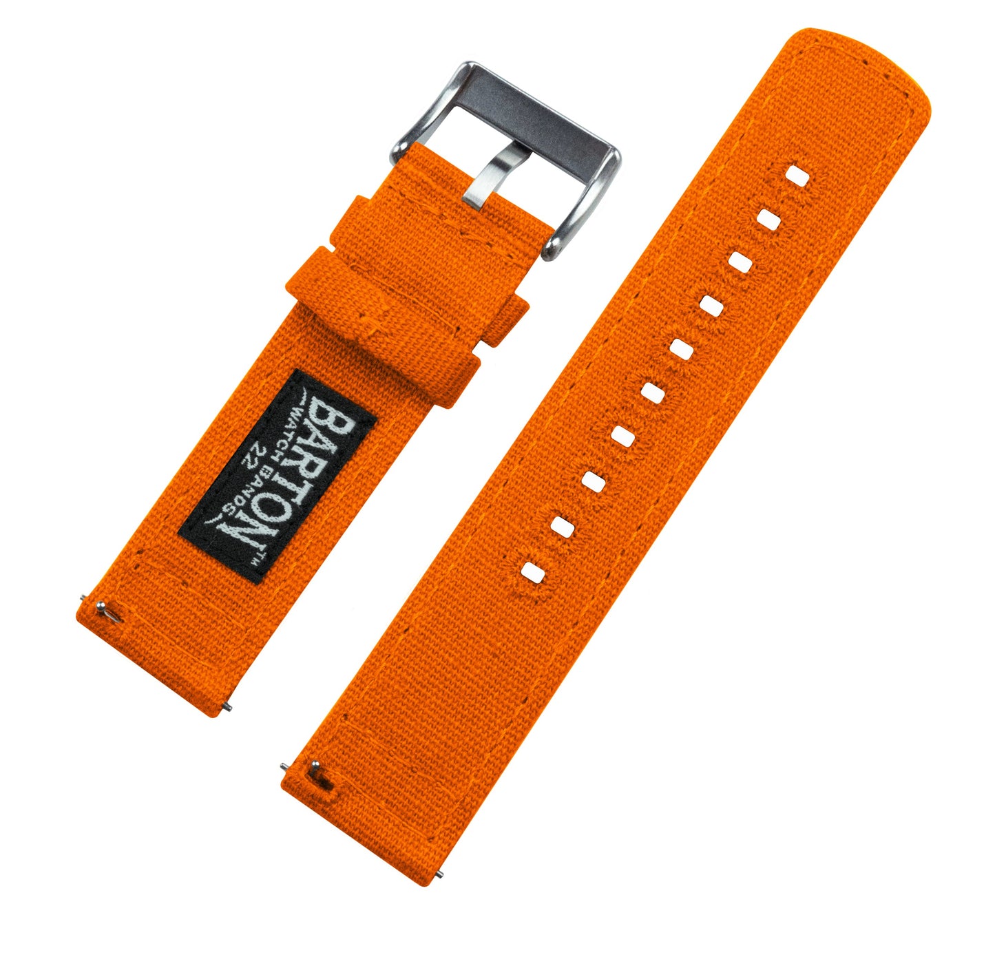 Pumpkin Orange Crafted Canvas Watch Band