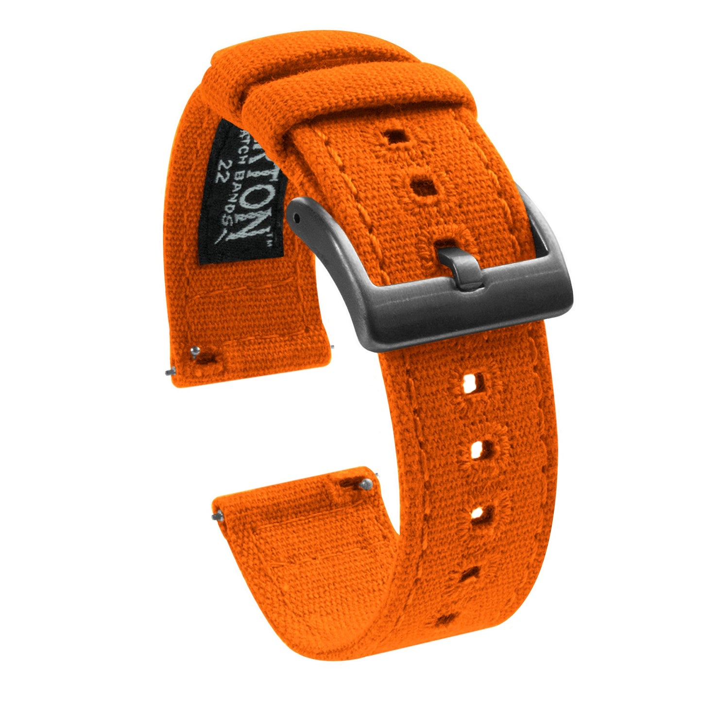 Pumpkin Orange Crafted Canvas Watch Band